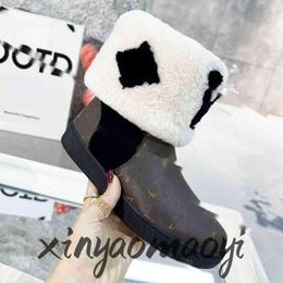 Bottes UGGit Snowdrop Designer femmes chaussures hiver fourrure Bootis bottes en cuir chaud doux en peau de mouton botte de neige cheville marron noir fourrure chaussure de luxe en plein air2024new