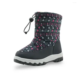 Bottes Ulknn 2024 Coton Chaussures Filles Hiver Enfants chauds épais Snow Pu Le cuir imperméable