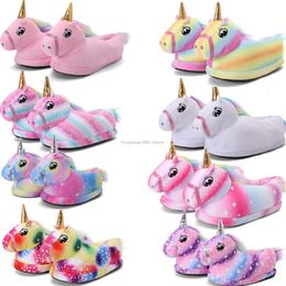 Laarzen Eenhoorn Slippers voor Meisjes Jongens Mooie Winter Warm Indoor Casual Claw Animal Party Cosplay Schoenen Peuter Kinderen Thuis 230918