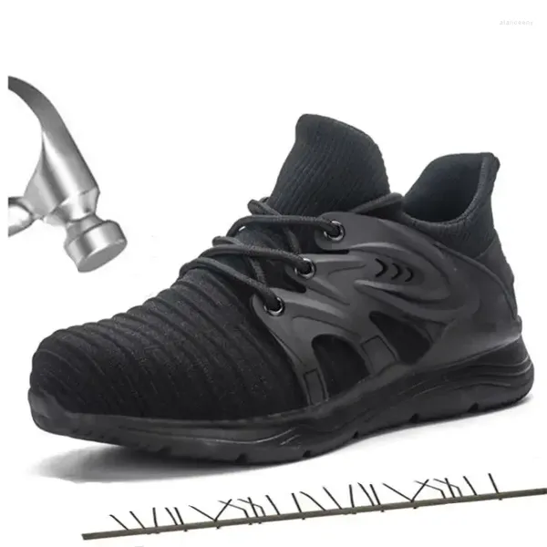 Botas Zapatos de seguridad para el trabajo de construcción unisex Hombres Diseñador negro Puntera de acero Antideslizante Ligero Indestructible Transpirable