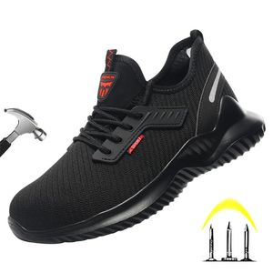 Bottes unisexes de haute qualité pour hommes, chaussures de sécurité pour le travail avec embout en acier, baskets de Sport anti-perforation, Construction 230928