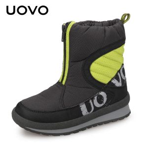 Bottes Uovo 2021 Nouvelles chaussures pour garçons et filles Fashion High Quality Kids Boots Boots chauds Snow Children's Footwear Taille # 3038