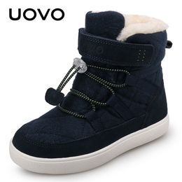 Bottes UOVO Arrivée Hiver Enfants Neige Mode Enfants Chauds Garçons Et Filles Chaussures Avec Doublure En Peluche Taille 3137 221125