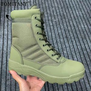 Laarzen US militair leer voor mannen Outdoor Combat Infantry Tactical Ankle Heren Desert Boot Hunting Work 230201