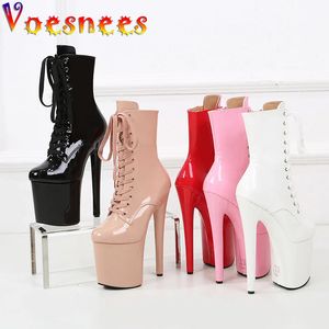 Bottes Voesnee mi-mollet 8 pouces Club côté Zip mince talons hauts pôle danse chaussons grande taille mode Cosplay femme chaussures 231219