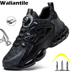 Bottes Waliantile marque qualité sécurité chaussures de travail pour hommes Construction travail acier orteil Antismash indestructible baskets mâle 231128