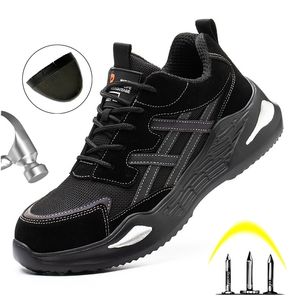 Bottes Waliantile léger respirant maille chaussures de sécurité de protection pour hommes acier orteil anti-crevaison baskets de travail indestructibles 221007