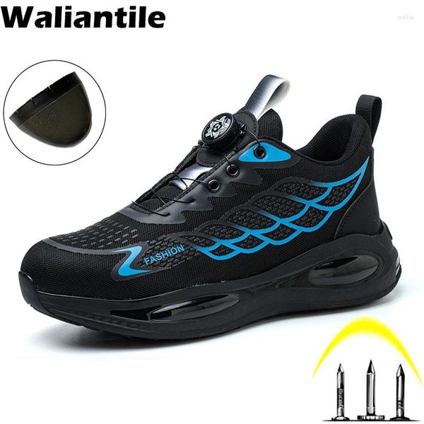 Boots Waliantile Lightweight Safety Shoes for Men Women Steel Toe Toe Anti-Smashing Industrial Indestructible Pucture Proof Work Sneakers