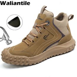 Laarzen Waliantile Skid Proof Veiligheid Mannen Schoenen Winter Punctie Antismashing Werk Stalen Neus Onverwoestbaar Schoeisel 230922