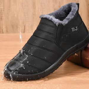 Laarzen Waterdichte winterlaarzen voor dames Pluche snowboots Dames enkellaarsjes Warm zwart Paar Katoen Koppels Platformschoenen 231011