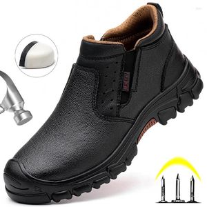 Botas impermeables de seguridad para el trabajo, zapatos con punta compuesta, antigolpes, antipinchazos, protección para soldadura antiescaldaduras