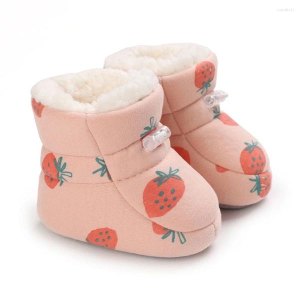 Botas Invierno Bebé Algodón Nieve Antideslizante Zapatos para niños pequeños Infantil Mujer Multicolor Dibujos animados Tubo medio 0-18 meses