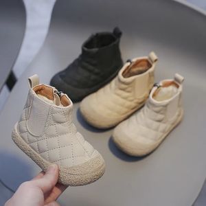 Bottes d'hiver pour bébés garçons et filles, chaussures d'extérieur en peluche de neige, en coton, antidérapantes, décontractées, pour nourrissons en bas âge, 231007