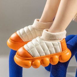 Bottes hiver pour les femmes 2022 Chaussures de coton avec fourrure étanche à la baisse extérieure non glipt