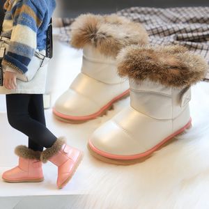 Laarzen wintermeisjes sneeuw kinderen zachte bodem warme katoenen schoenen konijn fur antislip kinder peuter d758 221122