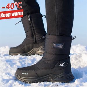 Laarzen winter hoog voor man buiten reizen sneeuw snipper niet-slip katoenen schoenen mannen plus fluweel houd warm casual mannelijk 45 220921