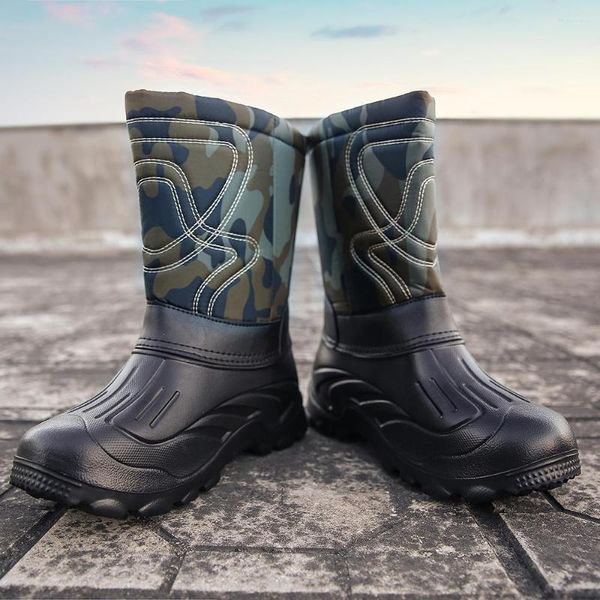 Botas de invierno Alto Seguro de Trabajo Anti-Smashing Anti-Piercing Steel Toe Cap Use Seguridad Sitio Zapatos de trabajo Algodón