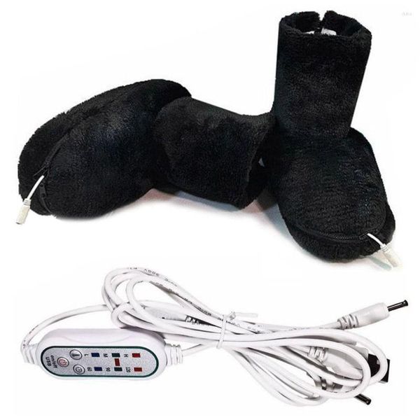 Bottes Hiver Maison Unisexe Bureau Cadeaux Chauffage Chaussons USB Chaussures Électriques