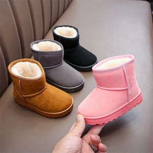 Bottes d'hiver enfants mode neige épais enfants coton chaussures chaud en peluche fond mou garçons filles court bébé enfant en bas âge 220913