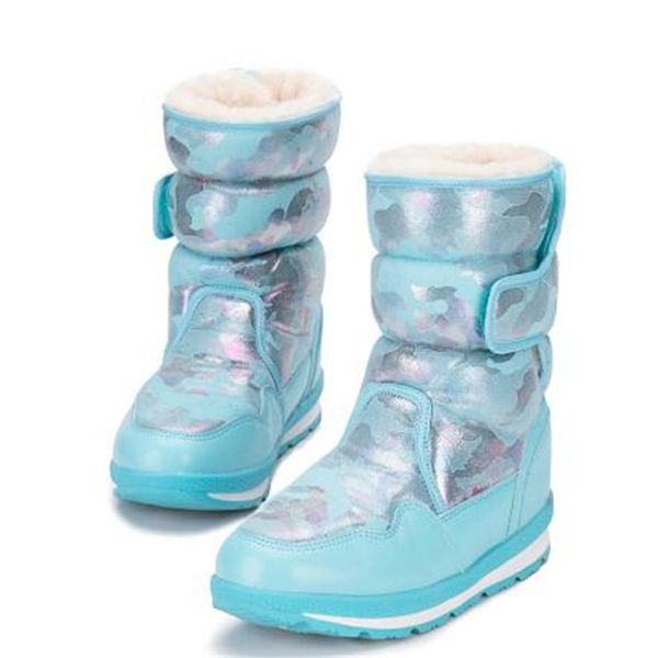 Bottes hiver enfants chaussures filles garçons neige chaude en plein air enfants cheville imperméable antidérapant en peluche infantile L220921