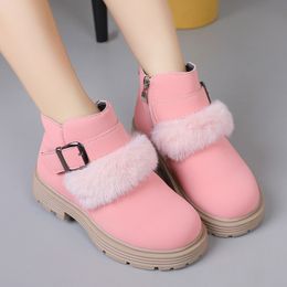 Bottes d'hiver enfants bottes simples filles courtes chaussures d'étudiant antidérapantes mode automne simple princesse H435 220921