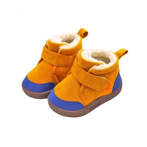 Bottes hiver enfants neige infantile bébé fille chaussures coton peluche chaud enfant en bas âge baskets mode garçons court antidérapant SCW028 231007
