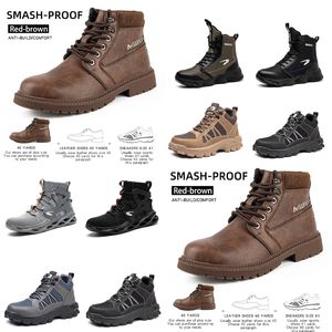 Bottes d'hiver en cuir peluche pour homme et femme, baskets imperméables, chaussures d'escalade unisexes pour l'extérieur, antidérapantes, chaudes, ba