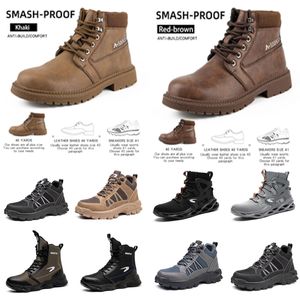 Bottes d'hiver pour hommes et femmes, baskets imperméables en cuir pelucheux, chaussures d'escalade unisexes pour l'extérieur, antidérapantes, chaudes, bottines de randonnée, body running basaball hockey GAI