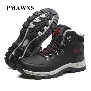 Laarzen winter mannen waterdicht lederen sneakers sneeuw outdoor mannelijke wandelwerk schoenen high top non-slip enkel 221119