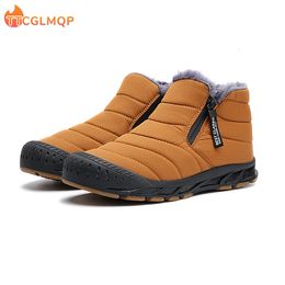 Botas invierno hombres impermeable nieve al aire libre cálido felpa tobillo trabajo zapatillas de deporte de alta calidad más tamaño hombres s 230830