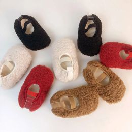 Laarzen winter nieuwe kinderen fleece laarzen Koreaanse jongens meisjes meisjes katoenpaded schoenen zachte zool baby first walkers peuter mocassins