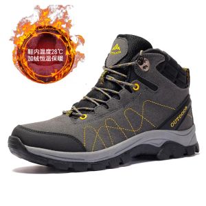 Laarzen winter sneakers hoge top tactische schoenen zachte antiskid rock klimbing berg trail schoeisel duurzame waterdichte waterdichte heren sneeuwlaarzen