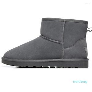 Bottes tendance hiver hommes neige femmes mode décontracté fourrure coton chaud confortable léger couple plate-forme cheville