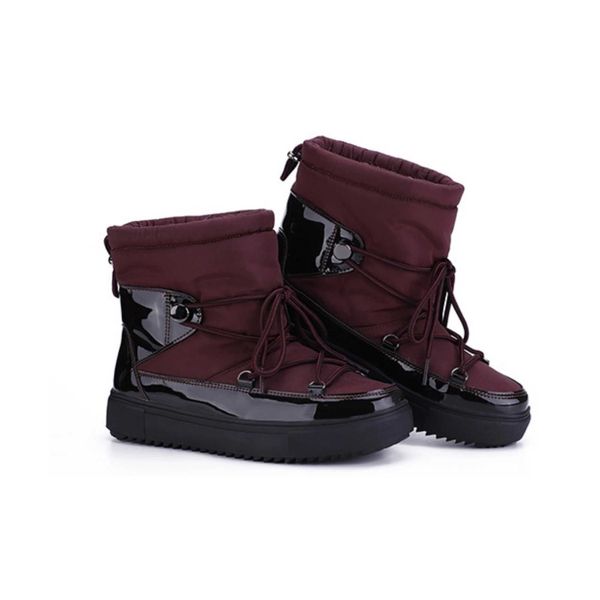 Botas de invierno de lana cálida de felpa para niños, botas de nieve de gran tamaño, impermeables, antideslizantes, informales, para esquiar, zapatos grandes para niñosL2401L2402