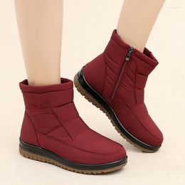 Bottes d'hiver Femmes Mid-Calf Down High Bota Impermétroferme Ladies Snow Chaussures Femme Sole en peluche Botas Mujer Invierno