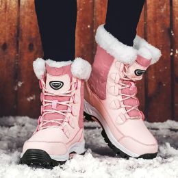 Bottes d'hiver Boots Femme Plateforme Bottes de neige imperméables pour les femmes Courts en peluche Chaude confort Nonlip Femmes Bottes d'entraînement Botas Mujer