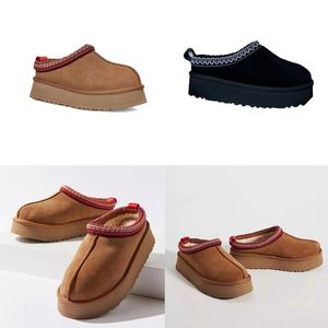 Laarzen winter dames tasam boot australi￫ tazz slipper pluizig platform enkel sneeuw mode designer huis slippers kastanje zwarte ugitys