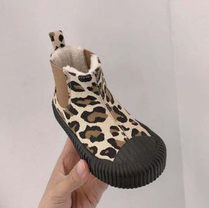 Bottes d'hiver laine adolescentes filles Chelsea botte chaude enfants mode grands garçons neige PU baskets en cuir bébé enfants 220921