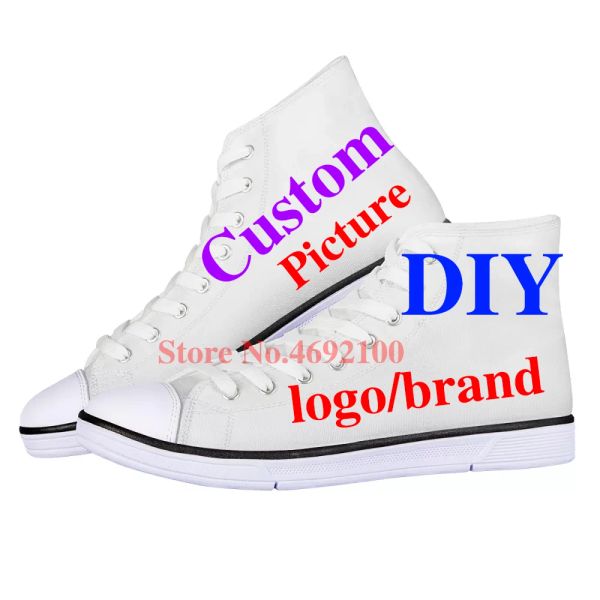 Boots Woman Sneaker Free Custom Your Logo Image Brand Mujer Casual Vulcanize Zapatos High Top Shoes Tamaño 3545 Droppisionado al por mayor