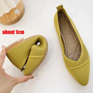 Botas Mujeres Flatas de ballet Stretch Mesh Bandited Flat Shoul Woman Spring Summer 2023 Poin Toe Soft Boat Boath Lofasin Moccasin