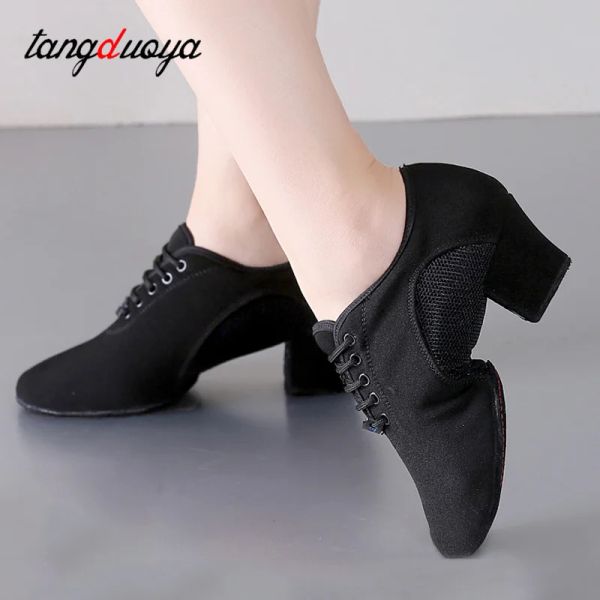 Boots Femmes Latin Dance Chaussures Jazz Ballroom salsa chaussures de danse femme Femme High Talons entraînant moderne Tango Dance Sneakers Femme