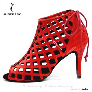Boots Femmes Latin Dance Chaussures Tango Dance Chaussures Chaussures de mariage Boots de danse Sneakers Red Fashion Style JUSEANC