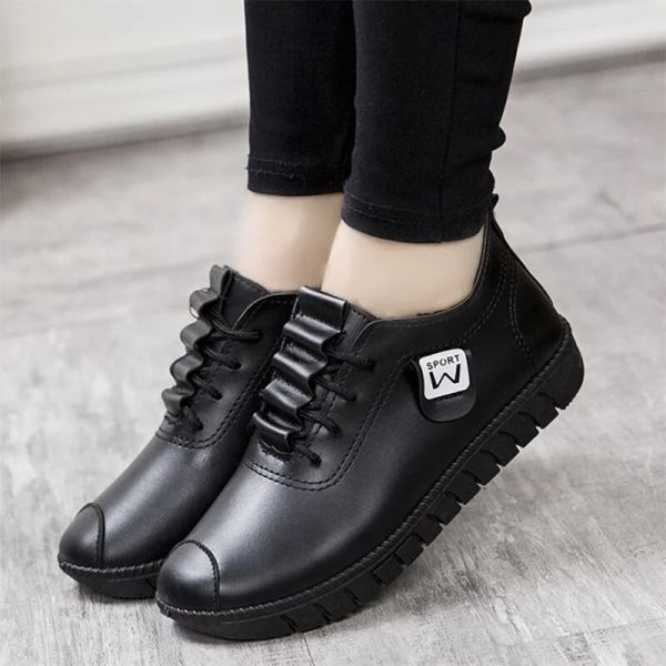 Boots Femmes Pu Leather Shoe printemps Ballet Foot chaussures Red Black Sneakers Bouettes Femme Femme Footwes Mocasin Femme