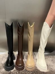 Boots Boots Femme Automne Round Toe Winter Footwear Femme Chaussures Females Sexy High Heels High Sexy Bootswomen Rubber Lolita 2023 Ladi