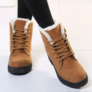 Laarzen Dameslaarzen Winterlaarzen met bont Lage hakken Snowboots Enkel Bota Feminina Platform Laarsjes voor dames Winterschoenen met hak 231023