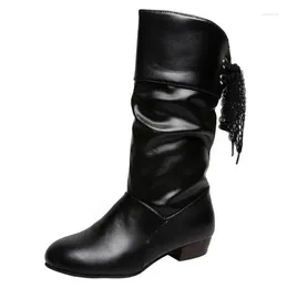 Boots Women's High Bow Knight Femme Femme Femmes Blanc Stretch Sexy Sexy Fashion Chaussures Classic Black