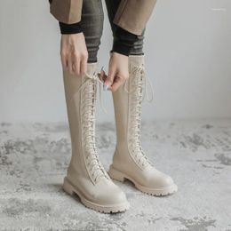 Boots High Brand Designer Feme Female Plateforme Snow Ladies Hiver Long Riding Botas de Mujer