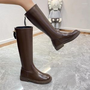 Bottes Femme Femme Femme Femme d'hiver équestre Femme Mentille Milieu Mid Hopoor Light Light Dames Warm Dames Solid Botas