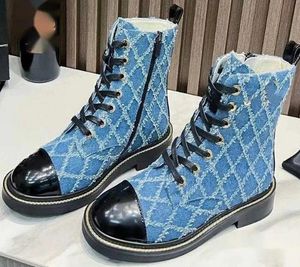 Boots de cuero para mujeres de cuero vintage estampado clásico plataforma plana botas de moda zapatería
