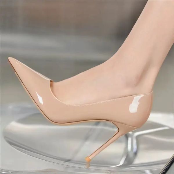 Bottes Faussettes d'été pour femmes Chaussures roses Stilito pour femme 2023 Bureau de soirée pointé Toe Super High Talon Quality Korean Style E Y2K